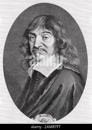 René DESCARTES (1596-1650) philosophe français, mathématicien, scientifique Banque D'Images