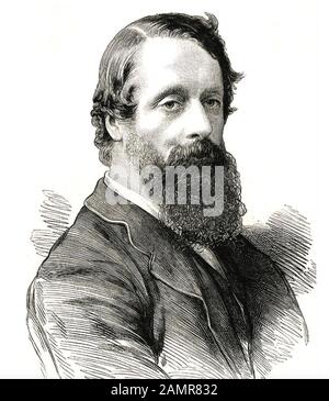 Frederick CAVENDISH (1836-1882) un homme politique libéral anglais assassiné à Phoenix Park, Dublin. Banque D'Images