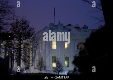 Washington, DC, États-Unis. 14 janvier 2020. La Maison Blanche est vue à Washington, DC, États-Unis, le mardi 14 janvier 2020. Crédit: Stefani Reynolds/CNP | usage dans le monde crédit: DPA/Alay Live News Banque D'Images