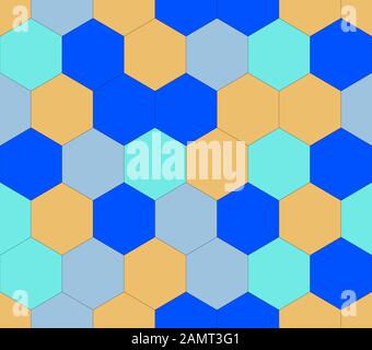 Arrière-plan à répétition hexagonale aléatoire sans soudure Banque D'Images