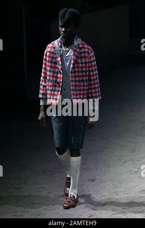 Milan, Italie. 14 janvier 2020. Gucci Fall/Winter 2020/2021 Runway Durant La Semaine De La Mode De Milan Hommes‚Äôs Janvier 2020 - Milan, Italie 14/01/2020 | Usage Dans Le Monde Crédit: Dpa/Alay Live News Banque D'Images