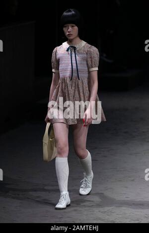 Milan, Italie. 14 janvier 2020. Gucci Fall/Winter 2020/2021 Runway Durant La Semaine De La Mode De Milan Hommes‚Äôs Janvier 2020 - Milan, Italie 14/01/2020 | Usage Dans Le Monde Crédit: Dpa/Alay Live News Banque D'Images