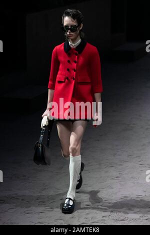 Milan, Italie. 14 janvier 2020. Gucci Fall/Winter 2020/2021 Runway Durant La Semaine De La Mode De Milan Hommes‚Äôs Janvier 2020 - Milan, Italie 14/01/2020 | Usage Dans Le Monde Crédit: Dpa/Alay Live News Banque D'Images