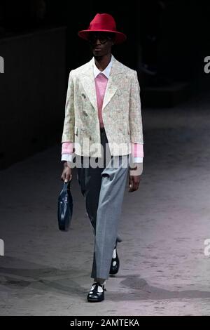 Milan, Italie. 14 janvier 2020. Gucci Fall/Winter 2020/2021 Runway Durant La Semaine De La Mode De Milan Hommes‚Äôs Janvier 2020 - Milan, Italie 14/01/2020 | Usage Dans Le Monde Crédit: Dpa/Alay Live News Banque D'Images