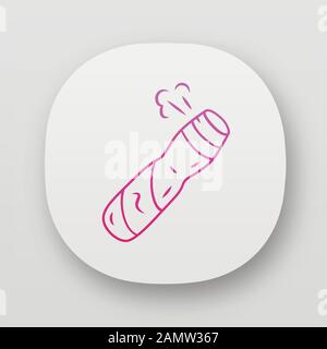 Icône d'application désodorisant, vaporisateur corporel. Interface utilisateur UI/UX. Application Web ou mobile. Boutique de parfums, illustratio isolée de vecteur de produit de salon de beauté Illustration de Vecteur