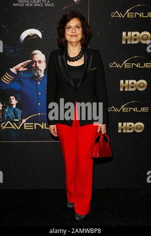 Los Angeles, États-Unis. 14 janvier 2020. Rebecca Front participe à la première de HBO's Avenue 5' à l'Avalon le 14 janvier 2020 à Los Angeles, en Californie. Photo: Crash/imageSPACE/MediaPunch crédit: MediaPunch Inc/Alay Live News Banque D'Images