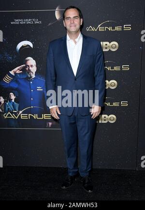 14 Janvier 2020 - Hollywood, Californie - Andy Buckley. Première de HBO's ''Avenue 5'' - Los Angeles, tenue à Avalon Hollywood. (Image de crédit : © Birdie Thompson/AdMedia via ZUMA Wire) Banque D'Images