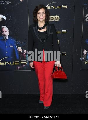 14 Janvier 2020 - Hollywood, Californie - Rebecca Front. Première de HBO's ''Avenue 5'' - Los Angeles, tenue à Avalon Hollywood. (Image de crédit : © Birdie Thompson/AdMedia via ZUMA Wire) Banque D'Images