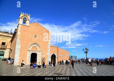 Église De Saint Augustine, Ex Chiesa Di SanT'Agostino, Taormine Banque D'Images