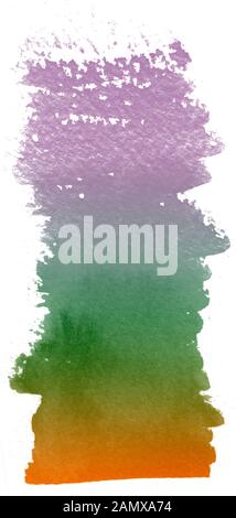 Contour Vert, Orange Et Violet Gras Et Liquide Banque D'Images