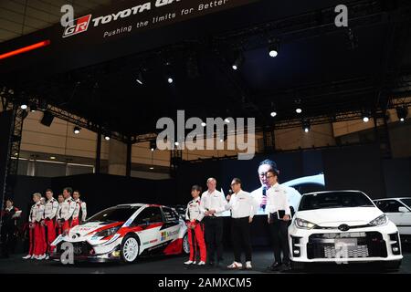 Chiba, Japon. 10 janvier 2020. Toyota Gazoo Racing a dévoilé son WRC Yaris de 2020-spécifications au salon de l'automobile de Tokyo. Crédit: SportsPressJP/AFLO/Alay Live News Banque D'Images
