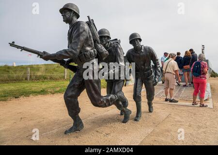 Higgins Boat Monument, Utah Beach, Normandie, France Banque D'Images