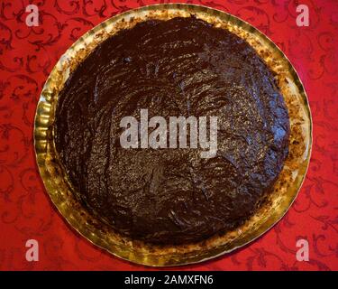 Sacher, gâteau au chocolat. Banque D'Images