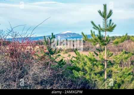 Mont Ventoux montagne dans la région de la Provence du sud de la France. Avis de Revest-du-bion située dans belle journée ensoleillée avec ciel bleu Banque D'Images