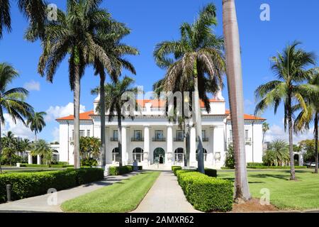 Musée flagler à Palm Beach sur la côte de Floride Banque D'Images