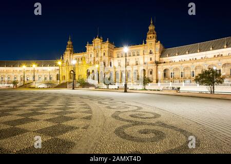Séville, Espagne. 7 juillet 2018. La Plaza de España dans le Parque de María Luisa à Séville. Banque D'Images