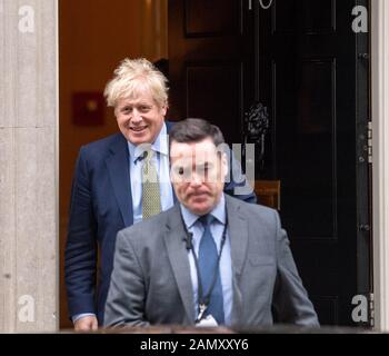 Londres Royaume-Uni 15 Janvier 2020, Le Premier Ministre Pc Boris Johnson Quitte Le 10 Downing Street, Londres Credit Ian Davidson/Alay Live News Banque D'Images