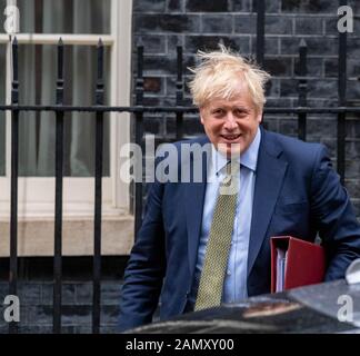 Londres Royaume-Uni 15 Janvier 2020, Le Premier Ministre Pc Boris Johnson Quitte Le 10 Downing Street, Londres Credit Ian Davidson/Alay Live News Banque D'Images