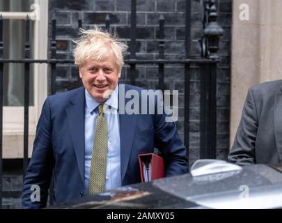 Londres Royaume-Uni 15 Janvier 2020, Le Premier Ministre Pc Boris Johnson Quitte Le 10 Downing Street, Londres Credit Ian Davidson/Alay Live News Banque D'Images