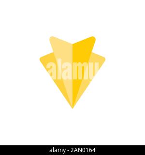 vecteur de logo de symbole de dessin tridimensionnel en plan de papier Illustration de Vecteur