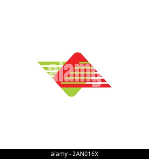 ailes de triangle liées logo coloré vecteur Illustration de Vecteur