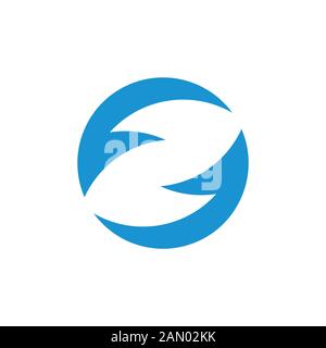 cercle courbes de mouvement flèche faire pivoter le vecteur du logo Illustration de Vecteur