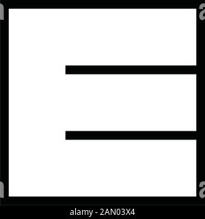 vecteur de symbole de forme fine carrée de lettre 3 Illustration de Vecteur