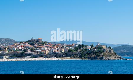 Vue sur la ville de Kavala à partir de la voir Banque D'Images