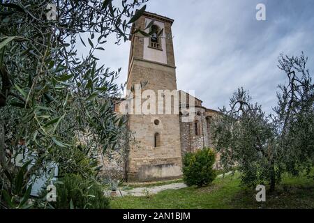 L'église paroissiale de Sant'Appiano est situé dans la localité du même nom dans la municipalité de Barberino Val d'Elsa, dans la province de Florence Banque D'Images
