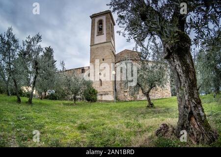 L'église paroissiale de Sant'Appiano est situé dans la localité du même nom dans la municipalité de Barberino Val d'Elsa, dans la province de Florence Banque D'Images