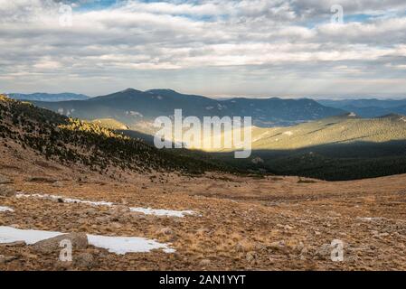 Soirée dans la nature sauvage de Mount Evans, Colorado Banque D'Images