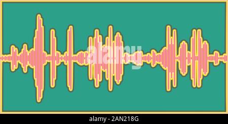 Graphiques de l'onde audio. Design élégant et élégant. Illustration de Vecteur