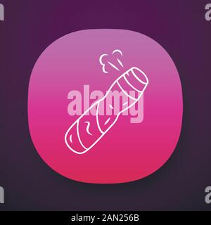 Spray corporel, icône d'application de bouteille déodorante. Interface utilisateur UI/UX. Application Web ou mobile. Illustration isolée du vecteur d'accessoire de soin de la peau. Boutique de parfums Illustration de Vecteur