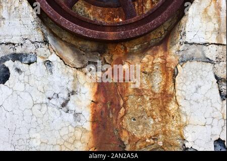Détail de l'old weathered mur de béton. Banque D'Images