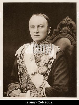 George Nathaniel Curzon, Vice-roi d'Inde, début des années 1900. Photogravure Banque D'Images