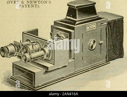 Nature . UN JOURNAL HEBDOMADAIRE ILLUSTRÉ DE LA SCIENCE. * Au fond solide la nature fait confiance à l'esprit qui se construit pour l'aye^—Wordsworth. N° 1522, vol. 59] LE JEUDI 29 DÉCEMBRE 1898. [Prix Sixpenence. Enregistré comme journal au General Post Office.J [Tous droits réservés. LE NEWTONIEN .. LANTERNE SCIENTIFIQUE UNIVERSELLE. Compléter pour les diapositives. Objets Microscopiques Et Spectres. Price: Eur 19,00. Pour les conférenciers sur la photographie de lumière, de couleur et de couleur, &c. Fabricants uniques : Newton & CO., 3 FLEET STREET, LONDRES. LENTILLE de PliATYSCOPIC sur un total de BROWNINGS. Avec Des Angles Plus Grands, Un Champ Accru Et Une Définition Améliorée Banque D'Images