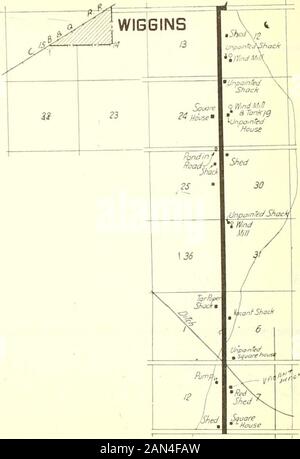 Carte et guide de Huebinger pour la route transcontinentale Omaha-Denver; . 60 Banque D'Images