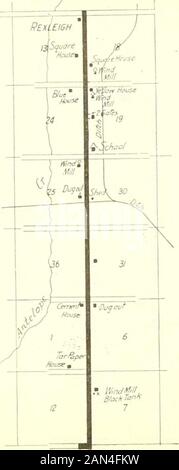 Carte et guide de Huebinger pour la route transcontinentale Omaha-Denver; . 69. Banque D'Images