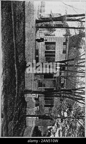 Le parsonage entre deux manoirs ; Annales de l'Clover-Reach . phase pilote, il y avait des vues et des sons en plen-ty pour attirer les voyageurs. Champs aboundedall trèfle sur beau Claverack Creek, et le applesand les prunes et les poires en leur saison remplie le airwith une odeur aromatique. Dutch house-femmes sont friands de riverains de theirvegetable lits avec bords de fleurs. Andmarigolds roses de girofle, tulipes et tiger lilies, larkspur et phloxwound leur chemin dans les lignes serpentines sur homeliergrowths, tandis que chaque côté du long chemin de theswinging porte à la porte avant, et spicebushes fiaxinel syringas, Banque D'Images