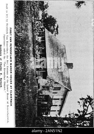 Le parsonage entre deux manoirs ; Annales de l'Clover-Reach nsselaer . par son père, le StoneMills ont été érigés, et après la Révolution aManor maison également. Buttermilk Falls était autrefois un centre de fabrication de abusy Rensselaermills Van, le composé de Woolen Mills, scieries, satinetfactory, et flouring mills, tous étant exécuté sur le samestream. Chaque agriculteur a été dit d'avoir gardé les moutons oneblack parmi ses ouailles de faire le bon et par la PEP-Melange de sel dans le tissu, les voiles étant transmis à la mills cardage ou ButtermilkFalls creux à Smoky. Les manoirs et les moulins étaient contemporaines,leur necessi Banque D'Images