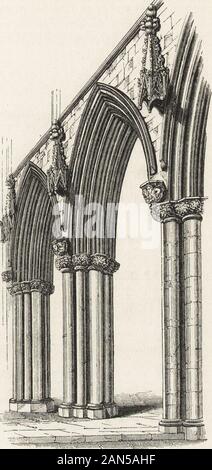 Une introduction à l'étude de l'architecture gothique . 132. Ferring. Essex, o. 1350. Décorées d'arcs. 155 ; d'autres ont un Northamptonshire très gras,projection avec windows ou ouvrir arcades sur les côtés, et parfois, bien que rarement, avec un prix plus arealso : il y a beaucoup de beaux porches de bois de ce style, distin-guished par les moulures et barge-conseils, aide au-ham, Essex (132).Ces woodenporches sont com-mon dans certains dis-tricts, comme dans ici-rarein fordshire, et d'autres. Bien examplesat Thereare Binfield andLong Wittenham,Berkshire, même si c'est du dis notone-tricts en whichthey sont co Banque D'Images