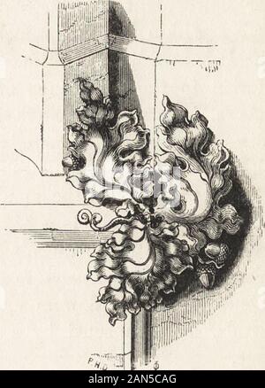 Une introduction à l'étude de l'architecture gothique . 126. 4^-leaved fleur. 15° décoré d'ornements. corated remparts peut généralement être distingué par moulage horizontal d'être coupé à chaque ouverture,et non pas suite à la verticale sur les côtés de celui-ci, comme isusual laterstyles ; et dans le présent ap-couches à l'actualbattlement theparapet sur, et l'asto simplement orna-balustrade mentale surl'intérieur. Il s'oc-curs sur le haut de ascreen, ou d'une autre piscinaor alsoon ; niche l'arcasse, andsometimes sillof sur l'une fenêtre. en allwhich êtreendommagé les situations plus courantes et + marquées. Banque D'Images