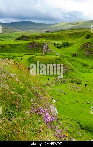 La Fairy Glen à la fin du printemps, début de l'été. Île de Skye, en Ecosse. Banque D'Images