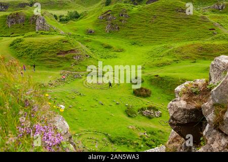 La Fairy Glen à la fin du printemps, début de l'été. Île de Skye, en Ecosse. Banque D'Images