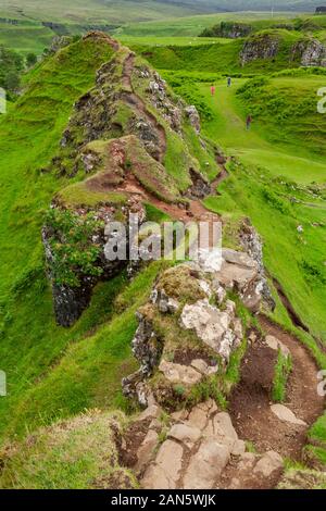 La Fairy Glen à la fin du printemps, début de l'été. Île de Skye, en Ecosse. Banque D'Images