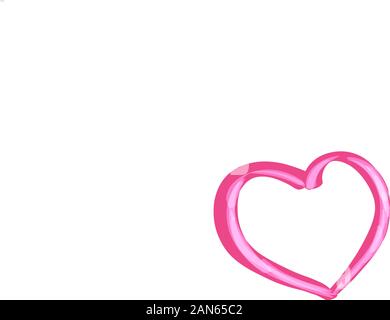 Icône de cœur symbole dessiné à la main du gradient. L'emblème de l'amour isolé sur fond blanc Illustration de Vecteur