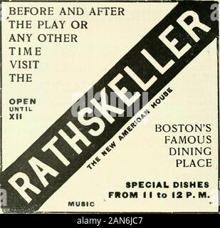 Cette semaine à Boston . Museum, Cambridge. Ouvrir 9 a. m. de5 p. m. Gratuitement. Musée germanique, Cambridge. Ouvrir 9 a. m. de 5 p. m. Gratuitement. Musée de l'Université de Cambridge. Ouvrir 9 a. m. de 5 p. m. Gratuitement. Peabody Museum. Cambridge. Ouvrir 9 a. m. de 5 p. m. Gratuitement. Boston Society of Decorative Art, 184 Boylston St. Embroid-Érie et travail d'artisanat. Vieux Sud Meeting House Museum, Washington et le lait.Sts ouvrir 9 a. m. de 5 p. m. Entrée 25 cents. Hall Copley, Clarendon Street. Ouvrir 9 a. m. à 10 p. m. Mission Ad-50c. Pour une liste complète des expositions d'Art Voir Dimanche et Lundi. Divertissement pour un chUdfcn LES SOCIÉTÉS Banque D'Images