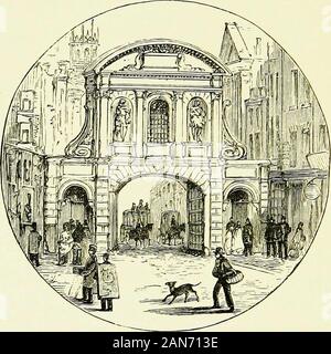 Il y a 50 ans . Dans PEESENT CHARING CBOSS LE JOUR de Somerset House, et c'est presque tous les modernes,ayant été érigé en (1776-1786 sur le site de l'ancien palais. Le Strand, en effet, est beaucoup changé depuis l'année 1837. À l'extrémité ouest de l'enlèvement de Northum-berland maison a été suivie par la construction de la 38 IL Y A 50 ANS, Grand Hôtel, et de l'ouverture de l'NorthumberlandAvenue : la gare de Charing Cross et l'hôtel ont été érigés : deux ou trois nouvelles salles ont beenadded : Temple Bar a été pris vers le bas-othercountry dans toute l'ancienne porte aurait été tout simplement quitté stand-ing, bec Banque D'Images