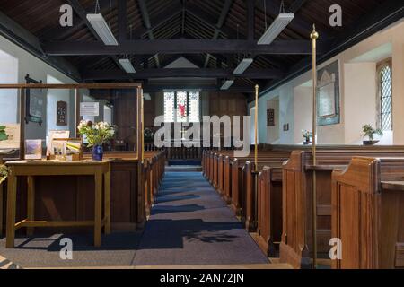 L'intérieur de l'église Saint John's, Saint John, dans la vallée, Keswick, Lake District, Cumbria, Royaume-Uni Banque D'Images