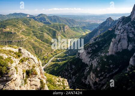 Gamme de montagne de Montserrat en Espagne Banque D'Images